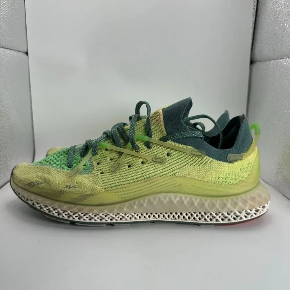 Adidas Fusio 4D Primeknit Frozen Yellow Shoes‎ Mens Size 9.5 Green Running
